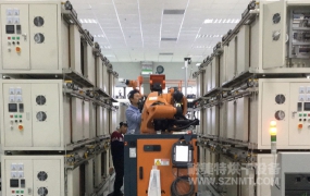 NMT-ZN-606 机械手自动抓取,新能源汽车驱动马达自动对接烘烤线(上海精进电动)